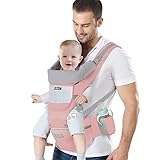 IULONEE Neugeborene Babytrage Baby Carrier Ergonomisch Babytrage mit Hüftsitz...