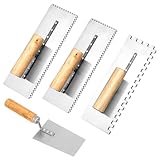 Glättekellen Set, Enthält Zahnspachtel 4mm, Zahnkelle 6mm, Zahnspachtel 10mm,...