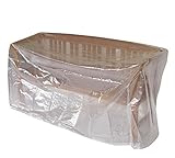 DEGAMO Abdeckhaube Schutzhülle für Gartenbank 2-sitzer 134cm, PE transparent