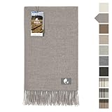 HANSA-FARM | Extra große Baby Alpaka Decke - 200 x 130 cm - Kuschelig weich aus...