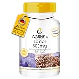 Leinöl 500mg Kapseln - Flaxseed Oil 500mg - 250 Softgels - pflanzliche Omega...