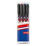 edding 140 S Permanenter Folienschreiber - 4er-Set - 4 bunte Farben - Rundspitze...