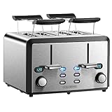 XXL Toaster 4 Toastschlitze | Toastautomat | 1600 Watt | 6-Stufen Bräuneregler...