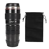 Tissting Kameraobjektiv Kaffeetasse 400ml Edelstahl Reiseobjektiv Becher mit...