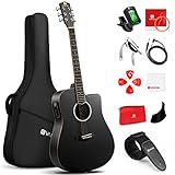 Vangoa 4/4 Elektro Akustische Gitarre mit 4 Band EQ Cutaway 41 Zoll Elektrische...