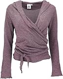 GURU SHOP Wickelshirt, Baumwollstrick Pullover, Wickeljacke - Altrosa, Damen,...