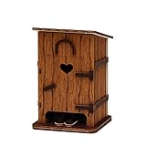 Holz Räucherhütte Stilles Örtchen, L/B/H: 7,5 x 7,5 x 11,5 cm.