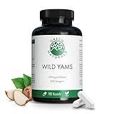 Yams | 180 Kapseln | Hochdosiert mit 1100mg pro Tagesdosis | Vegan | Ohne Gentechnik | 220 mg Diosgenin pro Tagesdosis | 3 Monate Vorrat | Green Naturals®