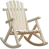Outsunny Schaukelstuhl Schwingsessel Schaukel Gartenstuhl Relaxstuhl Tannenholz...
