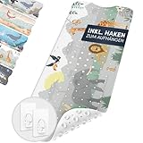 avakido® Badewannenmatte Kinder rutschfest - Inklusive 2 Haken zum Aufhängen -...