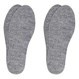 Knixmax 2 Paar Filz Einlegesohlen Winter Warme Filzsohlen - Wollfilz...