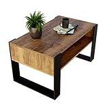 Couchtisch KARO rechteckiger Kaffeetisch aus Holz Modern Teetisch 95 x 53,6 x...