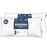 Blumtal Kopfkissen 40x80 cm 2er Set - Nackenkissen mit anpassbarer Füllung -...