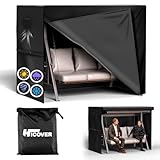 HICOVER Hollywoodschaukel Abdeckung 3 Sitzer Wasserdicht Winterfest Winddicht...