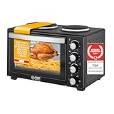 TZS First Austria Mini-Backofen mit Kochplatten | 30L Kapazität | 3200W,...