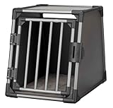 TRIXIE Hunde-Transportbox, Aluminium, M: 55 x 61 x 74 cm, grafit, stabil und...