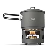 Esbit Spirituskochset - inkl. 1500 ml Topf - hartanodisiertes Aluminium - Deckel...