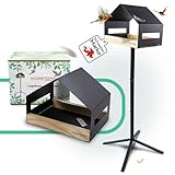 Hometopia Switzerland Vogelhaus mit Ständer - Vogelfutterhaus zum Aufhängen...