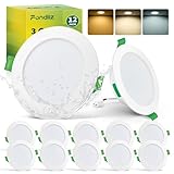 Fondiiz LED Einbaustrahler 230V 68mm, 12er Set LED Spots Warmweiß Neutralweiß...