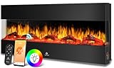 KESSER® Wandkamin Elektrokamin 3D Elektrischer 117cm Kamin mit Heizung 9...