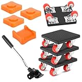 9-Teiliges Möbel Transportroller Set, Schwerlast Möbelheber mit 330mm...