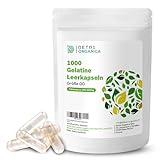 Detox Organica Leerkapseln 00 Gelatine, 1000 Leere Kapseln zum Befüllen,...
