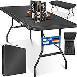 KESSER® Buffettisch Tisch klappbar Kunststoff 183x76 cm Campingtisch Partytisch...