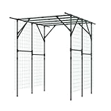Homasis Großes Gartenspalier, Pergola aus Metall, PE-beschichtet, rostfrei,...
