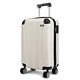 KONO Trolley Handgepäck Koffer 55x35x20cm Rollkoffer Reisekoffer mit 4 Rollen...