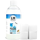 LM Puzzlekleber/Conserver & Lack 500 ml + 4 Schwämmchen - Transparent - zum...