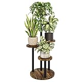 Bamworld Blumenständer Holz Pflanzenständer Pflanzenregal Indoor Blumenregal...