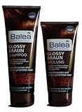 Balea Professional Glossy Braun Haarpflege Set für naturbraunes und braun...