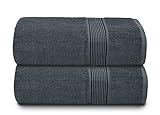 GLAMBURG Baumwolle 2er-Pack übergroße Badetücher 100 x 150 cm, große...