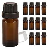 12x 10ml Tropfflaschen aus Braunglas – Perfekt für Aromatherapie, Tinkturen &...