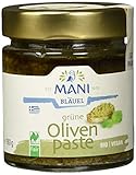 MANI ΜΑΝΙ Grüne Olivenpaste, bio, 3er Pack (3 x 180 g)