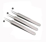 1Set (3St) Silber Professionelle entfernen Mitesser Pinzette Set -Edelstahl...