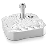 Deuba® Sonnenschirmständer Poly Rattan Eckig bis Ø 26 mm Mast Befüllbar...