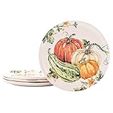 Bico Kürbis Fest Speiseteller 27,6 cm, 4er-Set, für Pasta, Salat,...