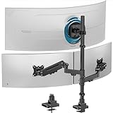 Monitor Halterung 3 Monitore Schreibtisch-1 Fester 49' und 2 Gasfeder...