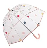 ThreeH Regenschirm Transparent für Kinder Leichte 8-Faser-Rippen Bogenmanual...