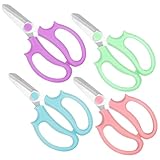 HOTUT Klein Gartenschere,4 Stücke Floristenschere mit Rutschfester...