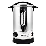 Grafner XL Glühweinkocher aus Edelstahl - 8,8 Liter - 1500 Watt mit Zapfhahn,...