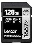 Lexar Professional 1667x SD Karte 128GB, Speicherkarte SDXC UHS-II, Bis zu 250...