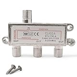 Premium X V-3 SAT Verteiler 3-Fach 5-2500 MHz BK-Verteiler für TV, Radio und...