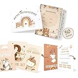 50 Meilensteinkarten Baby, Boho Stil Meilensteinkarte, Geschenkbox für Jungen &...