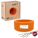 HB-DIGITAL 25m CAT.7 Netzwerkkabel LAN Kabel Verlegekabel AWG 23 Reines Kupfer...