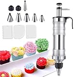 Tortenspritze - Garnierspritze Edelstahl,400ml Kuchenspritze...