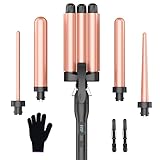 Lockenstab Set 3 Fässer Welleneisen Mehrere Temperatureinstellungen - BESTOPE...
