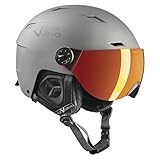 BLACK CREVICE Skihelm mit Visierr Kirchberg Gun Metal, M (54-57cm)…