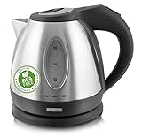Emerio Wasserkocher Edelstahl, 1.2 Liter, 1500 Watt, 360° Basis kabelgebunden...